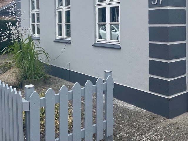 Opmuret facade - efter